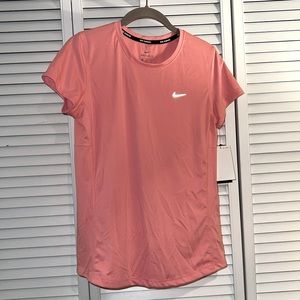 Nike Dri-Fit Running Top - Size M - Coral/Salmon Color